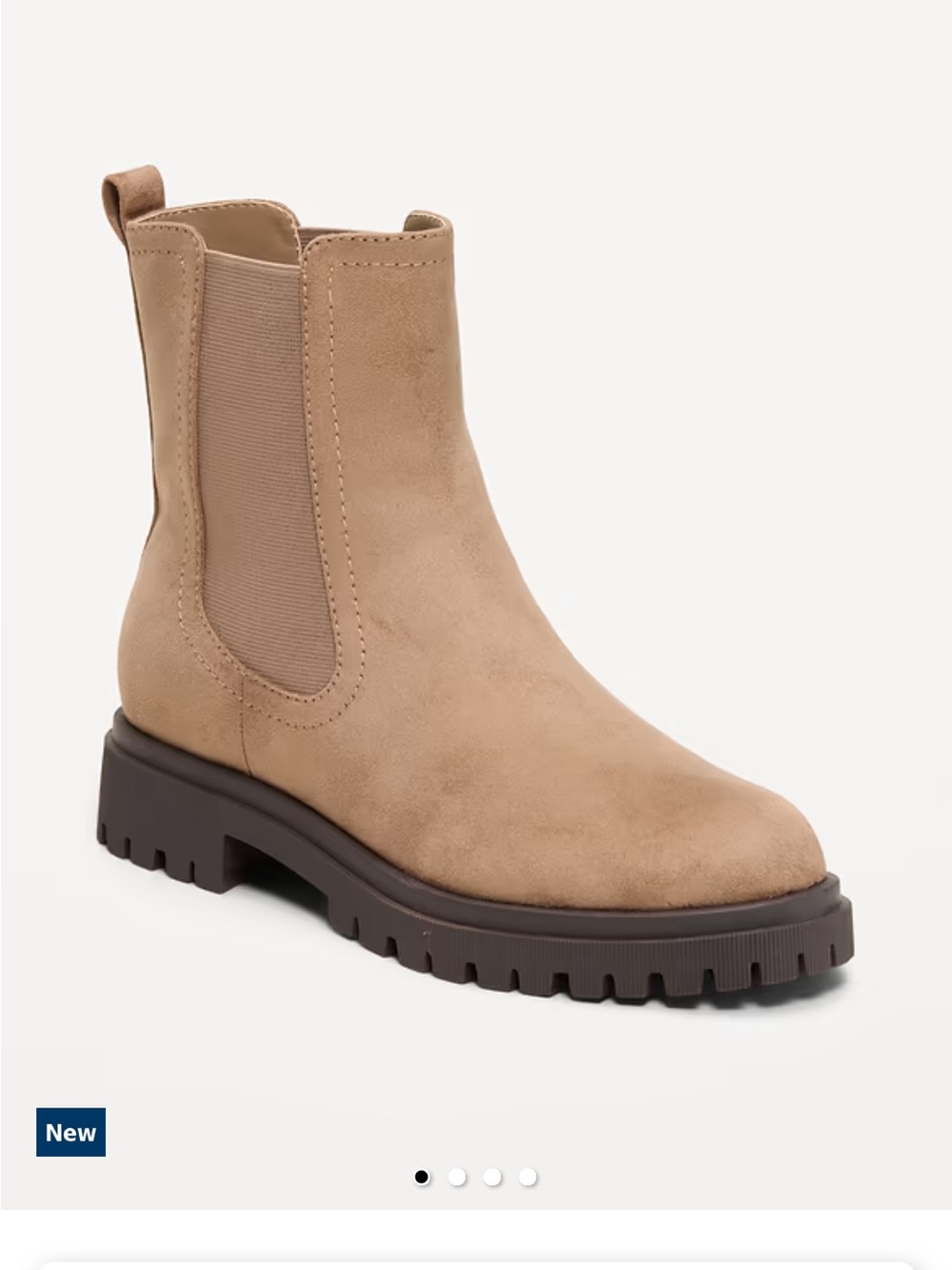 Old Navy Taupe Chelsea Lug Boot